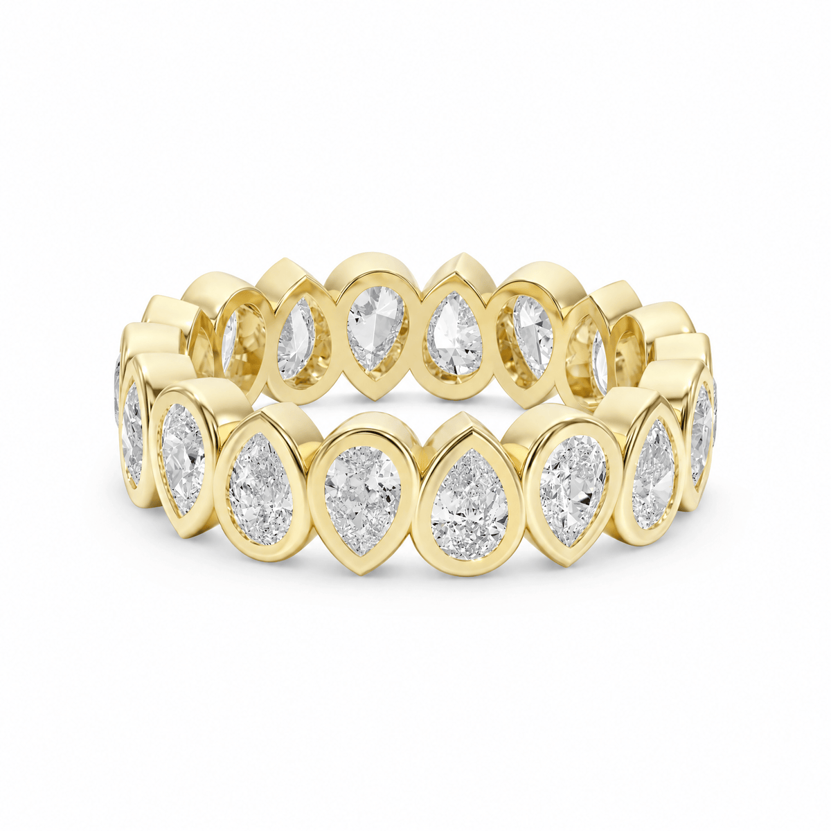 Pear Bezel Diamond Wedding Band in Wedding Bands by 18 KARATS INC.