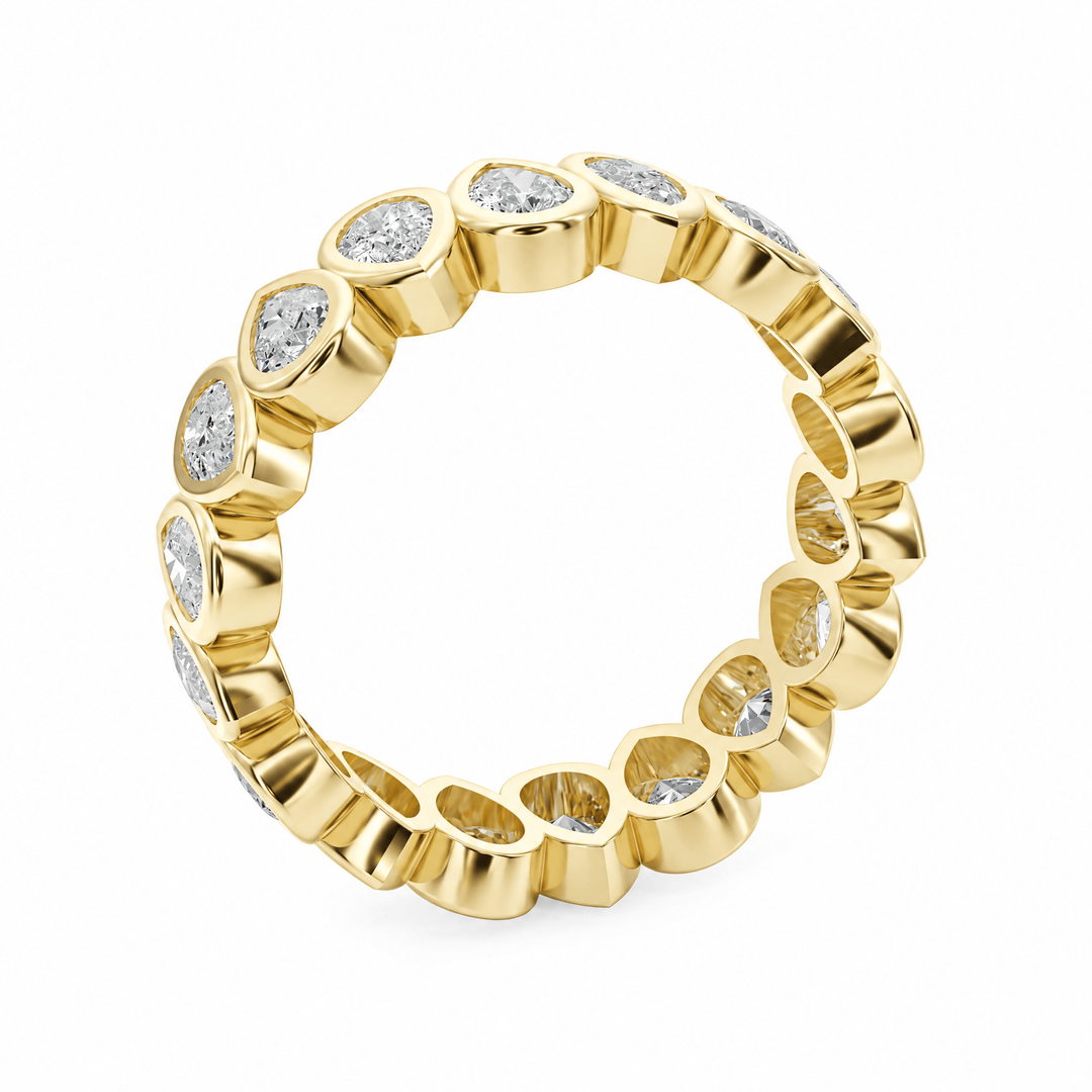 Pear Bezel Diamond Wedding Band in Wedding Bands by 18 KARATS INC.