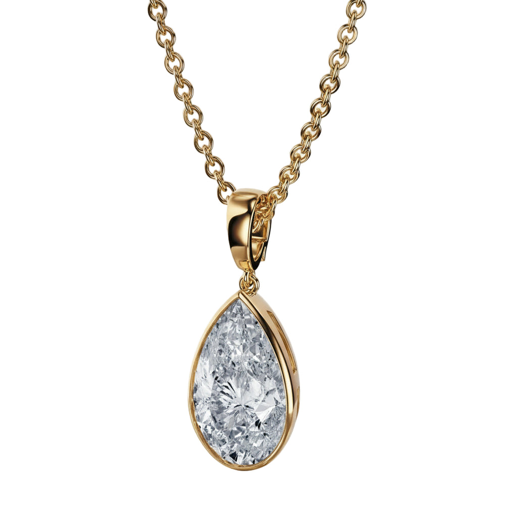 Pear - Cut Diamond Radiance Pendant - P1109 in Necklace by 18 KARATS
