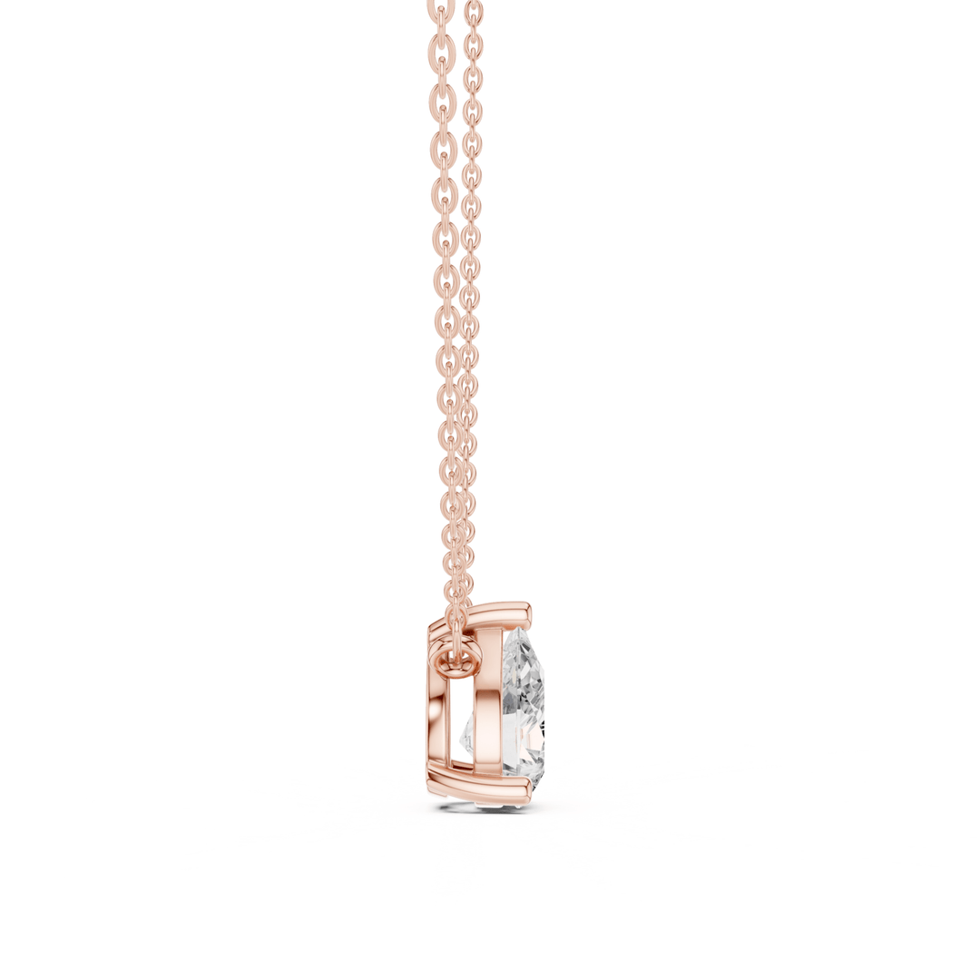 Pear Cut Diamond Solitaire Pendant - P1134PE in Necklace by 18 KARATS INC.