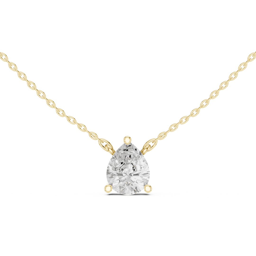 Pear Cut Diamond Solitaire Pendant - P1134PE in Necklace by 18 KARATS INC.
