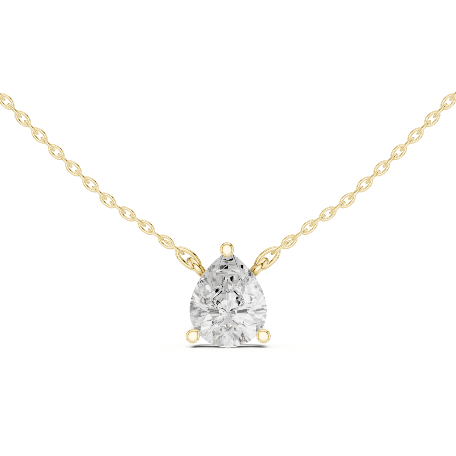 Pear Cut Diamond Solitaire Pendant - P1134PE in Necklace by 18 KARATS INC.