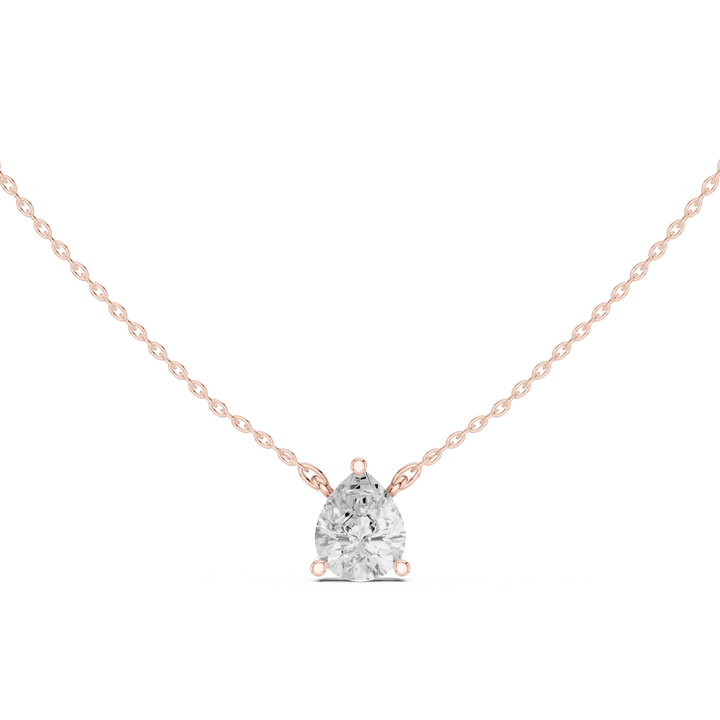Pear Cut Diamond Solitaire Pendant - P1134PE in Necklace by 18 KARATS INC.