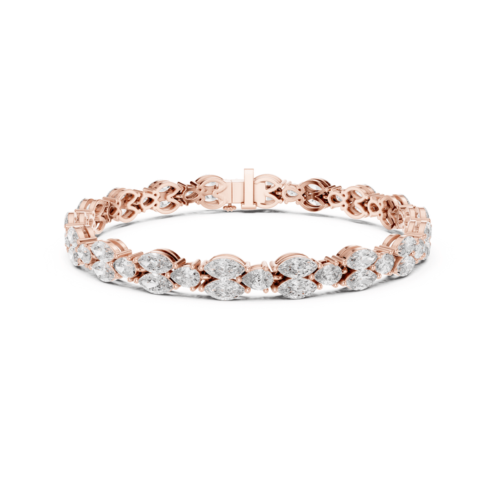 Pear & Marquise 9 ctw Lab Diamond Tennis Bracelet- BC121 in Bracelet by 18 KARATS INC.