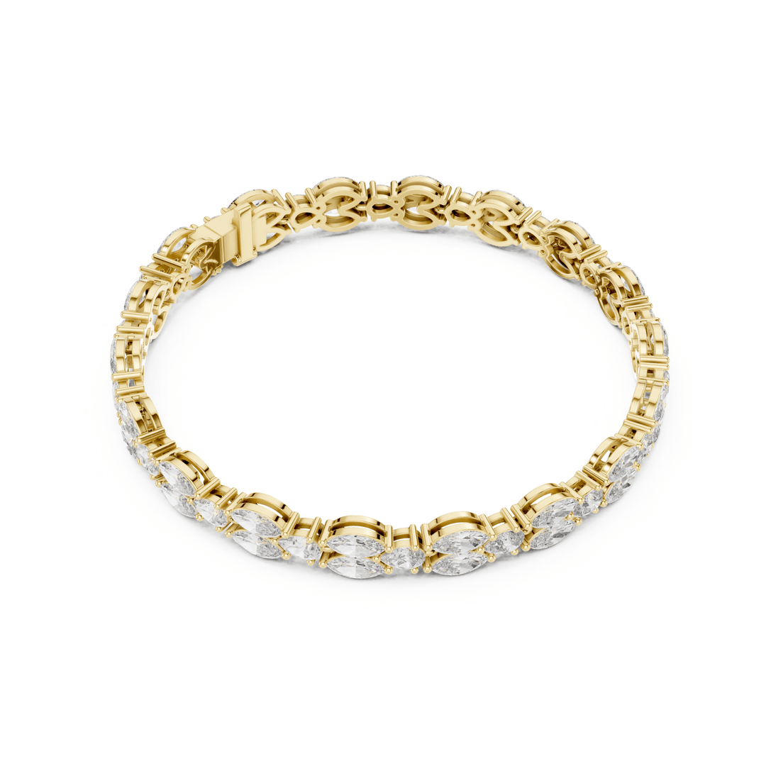 Pear & Marquise 9 ctw Lab Diamond Tennis Bracelet- BC121 in Bracelet by 18 KARATS INC.