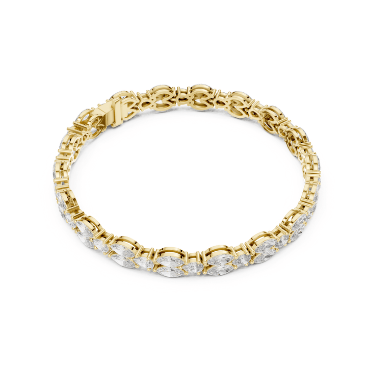 Pear & Marquise 9 ctw Lab Diamond Tennis Bracelet- BC121 in Bracelet by 18 KARATS INC.