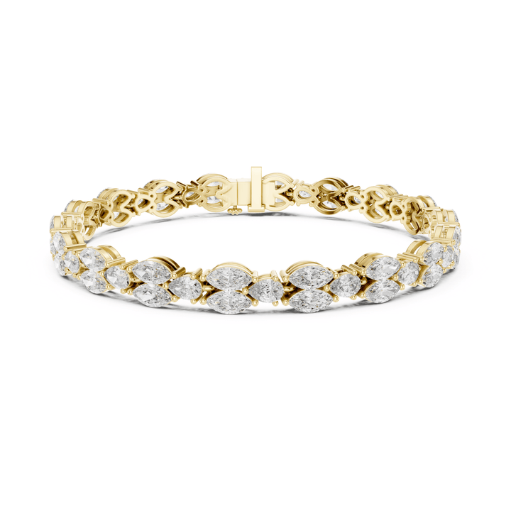 Pear & Marquise 9 ctw Lab Diamond Tennis Bracelet- BC121 in Bracelet by 18 KARATS INC.