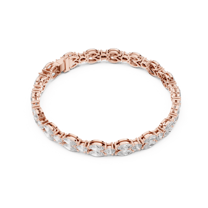 Pear & Marquise 9 ctw Lab Diamond Tennis Bracelet- BC121 in Bracelet by 18 KARATS INC.