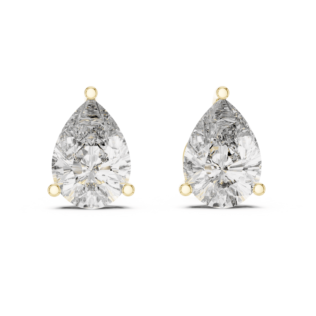 Pear Shape Diamond Stud Earrings - E1148 in Earrings by 18 KARATS INC.