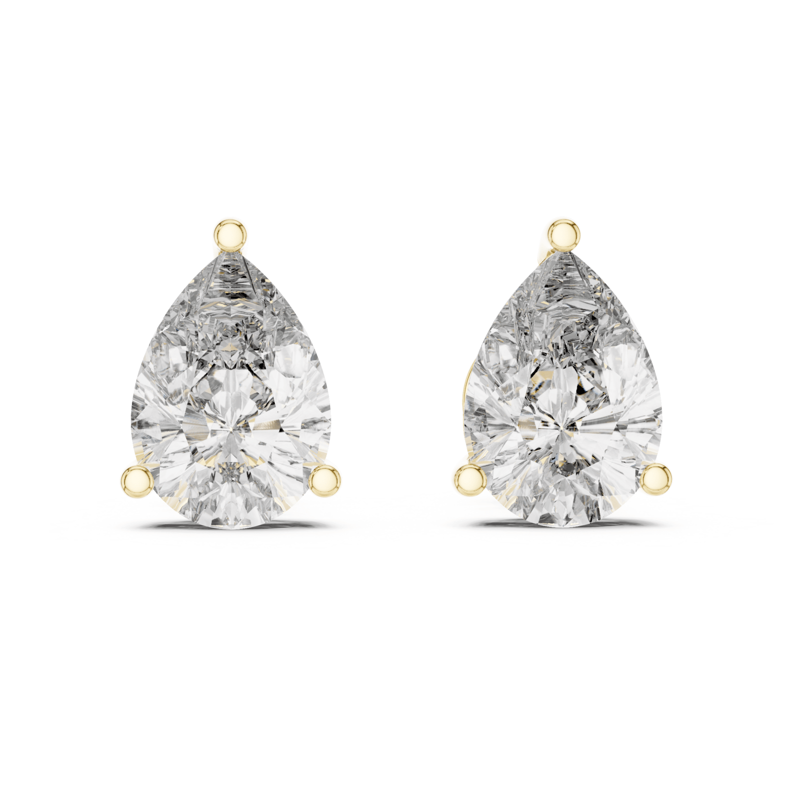 Pear Shape Diamond Stud Earrings - E1148 in Earrings by 18 KARATS INC.