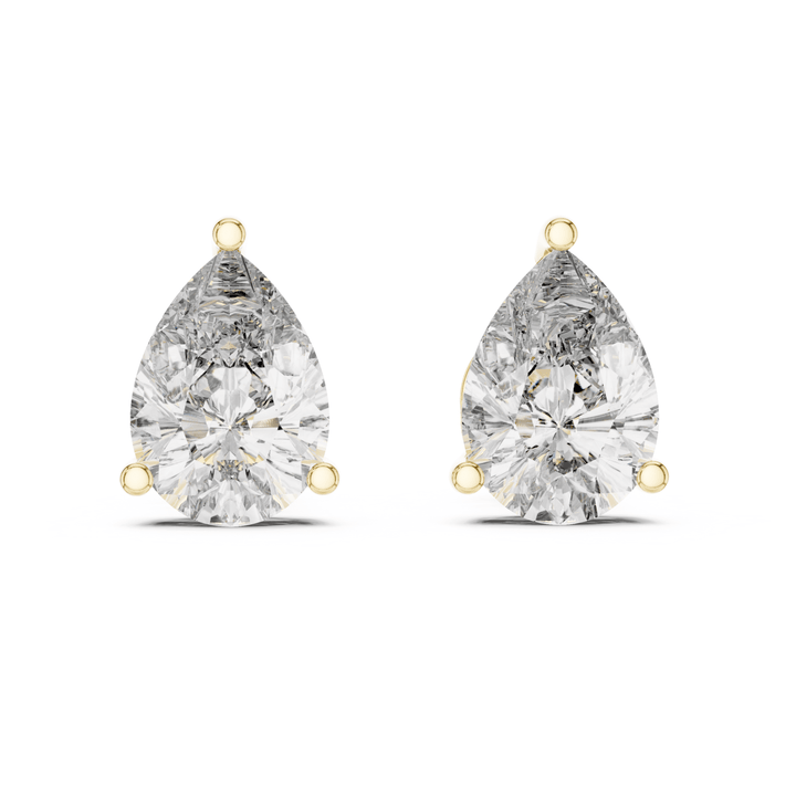 Pear Shape Diamond Stud Earrings - E1148 in Earrings by 18 KARATS INC.