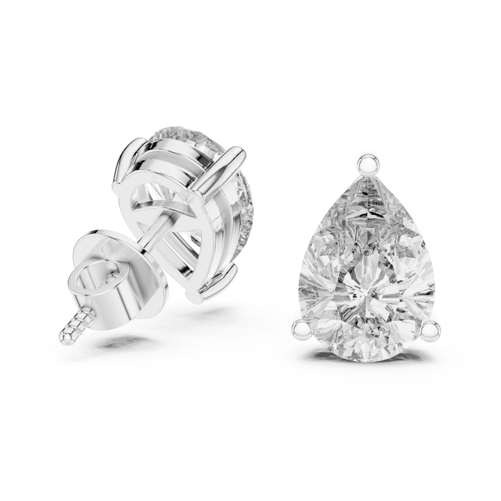 Pear Shape Diamond Stud Earrings - E1148 in Earrings by 18 KARATS INC.