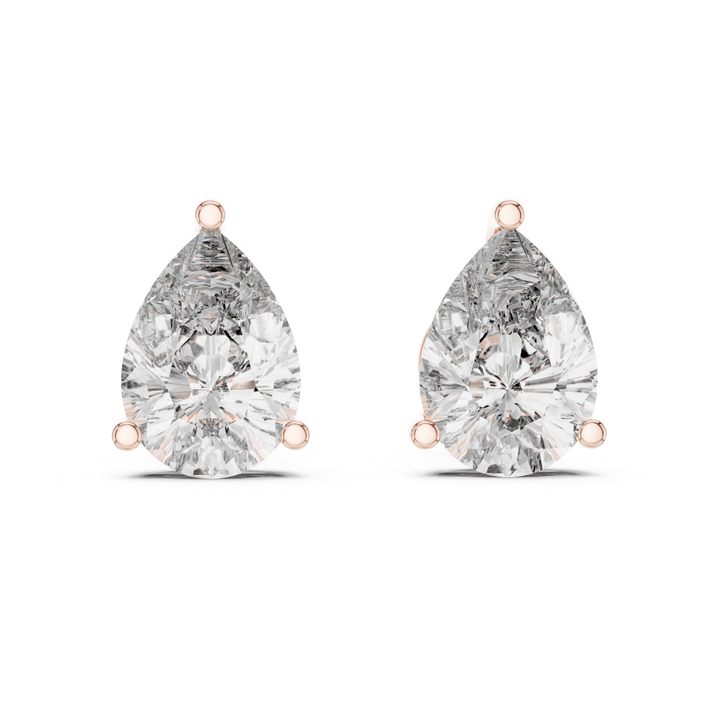Pear Shape Diamond Stud Earrings - E1148 in Earrings by 18 KARATS INC.