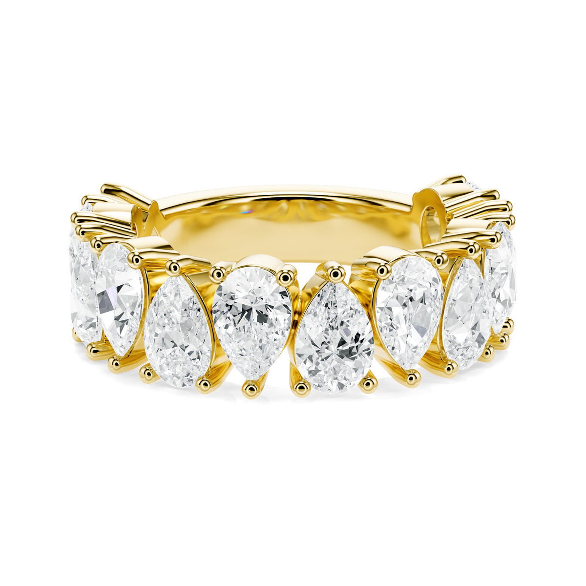 Pear Shape Diamond Wedding Band in Wedding Bands by 18 KARATS INC.