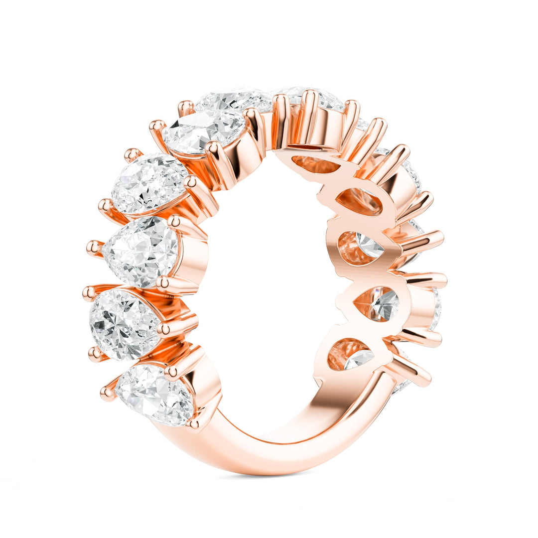Pear Shape Diamond Wedding Band in Wedding Bands by 18 KARATS INC.
