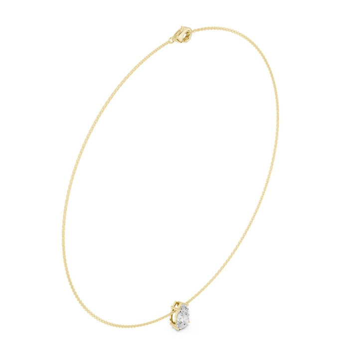 Pear Solitaire 3.0 ctw Diamond Necklace - P1120 in Necklace by 18 KARATS INC.