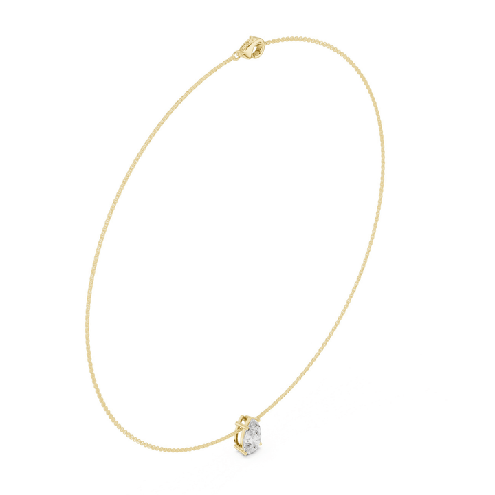 Pear Solitaire 3.0 ctw Diamond Necklace - P1120 in Necklace by 18 KARATS INC.