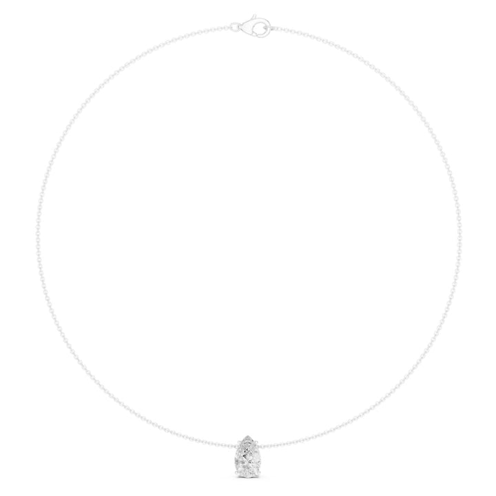 Pear Solitaire 3.0 ctw Diamond Necklace - P1120 in Necklace by 18 KARATS INC.