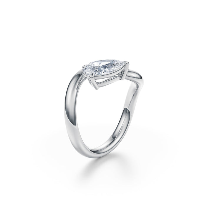 Pear Twist Diamond Ring - R1032 in by 18 KARATS