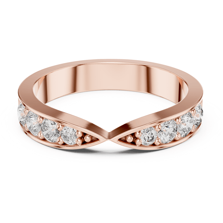 Pinched Diamond Band - B1142 in Wedding Bands by 18 KARATS INC.