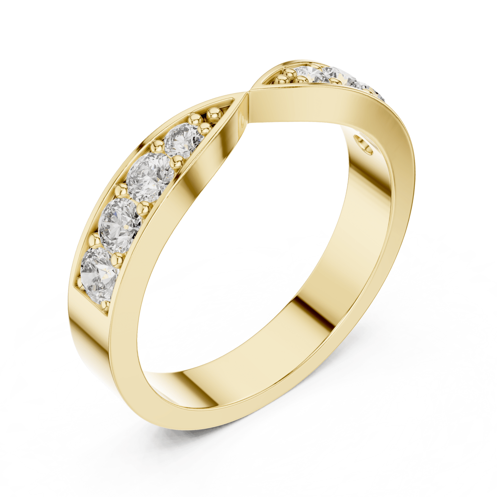 Pinched Diamond Band - B1142 in Wedding Bands by 18 KARATS INC.