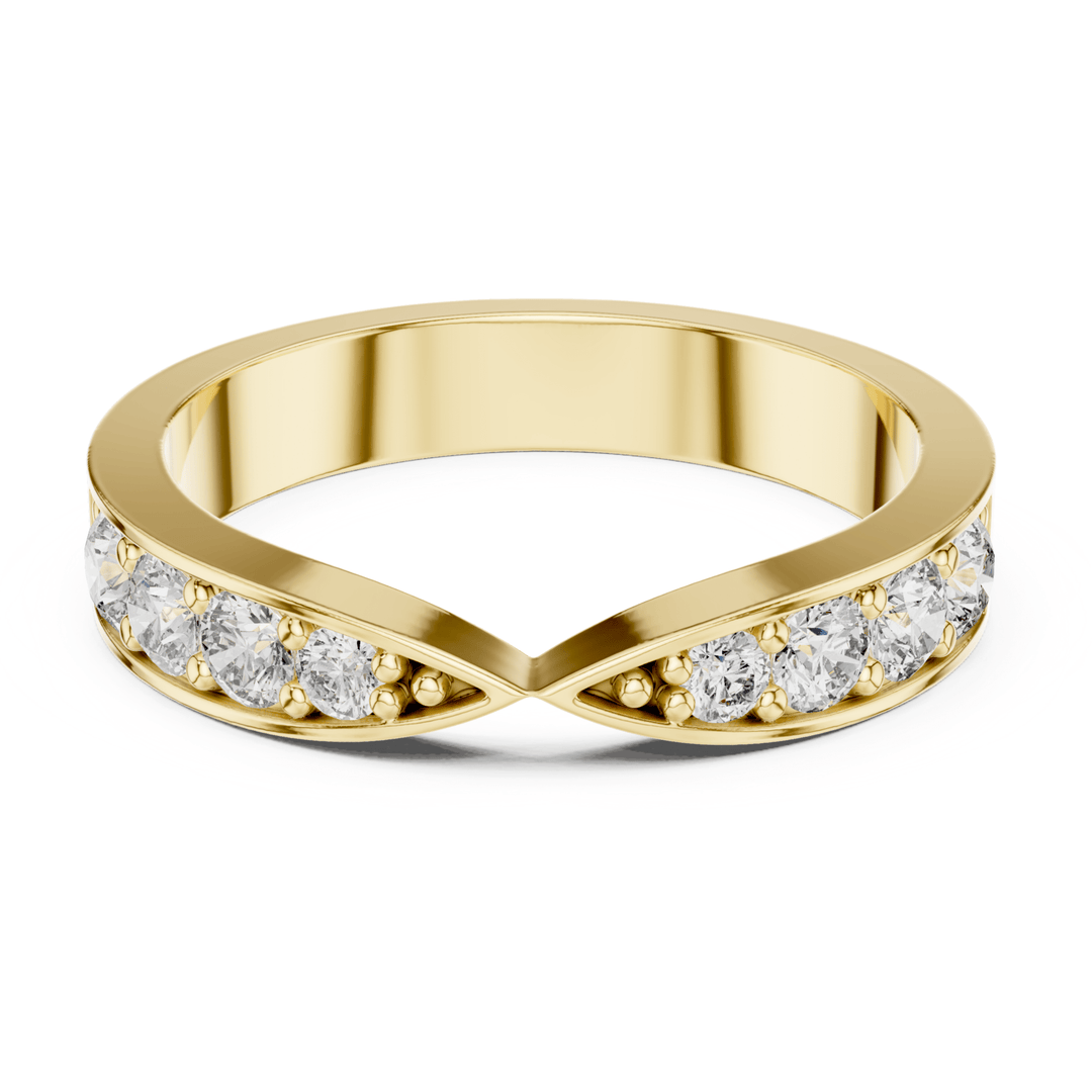 Pinched Diamond Band - B1142 in Wedding Bands by 18 KARATS INC.