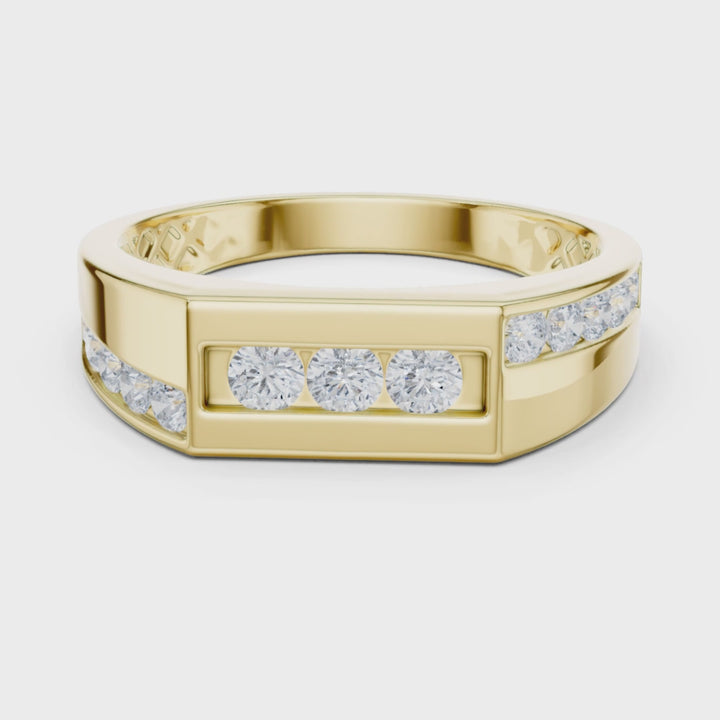 Round 0.5 ctw Diamond Men's Band - B1137