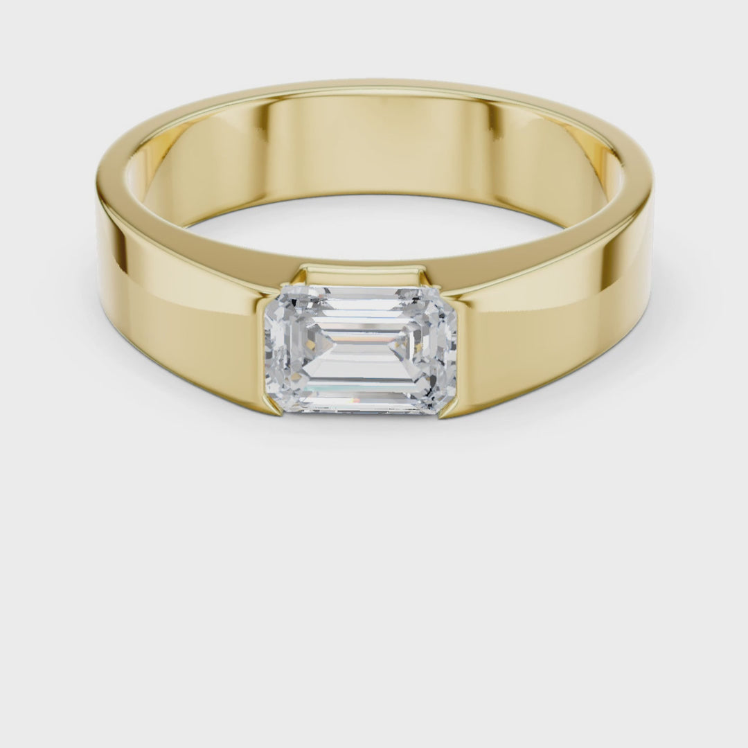 Emerald 1 ctw Diamond Men's Band - B1132