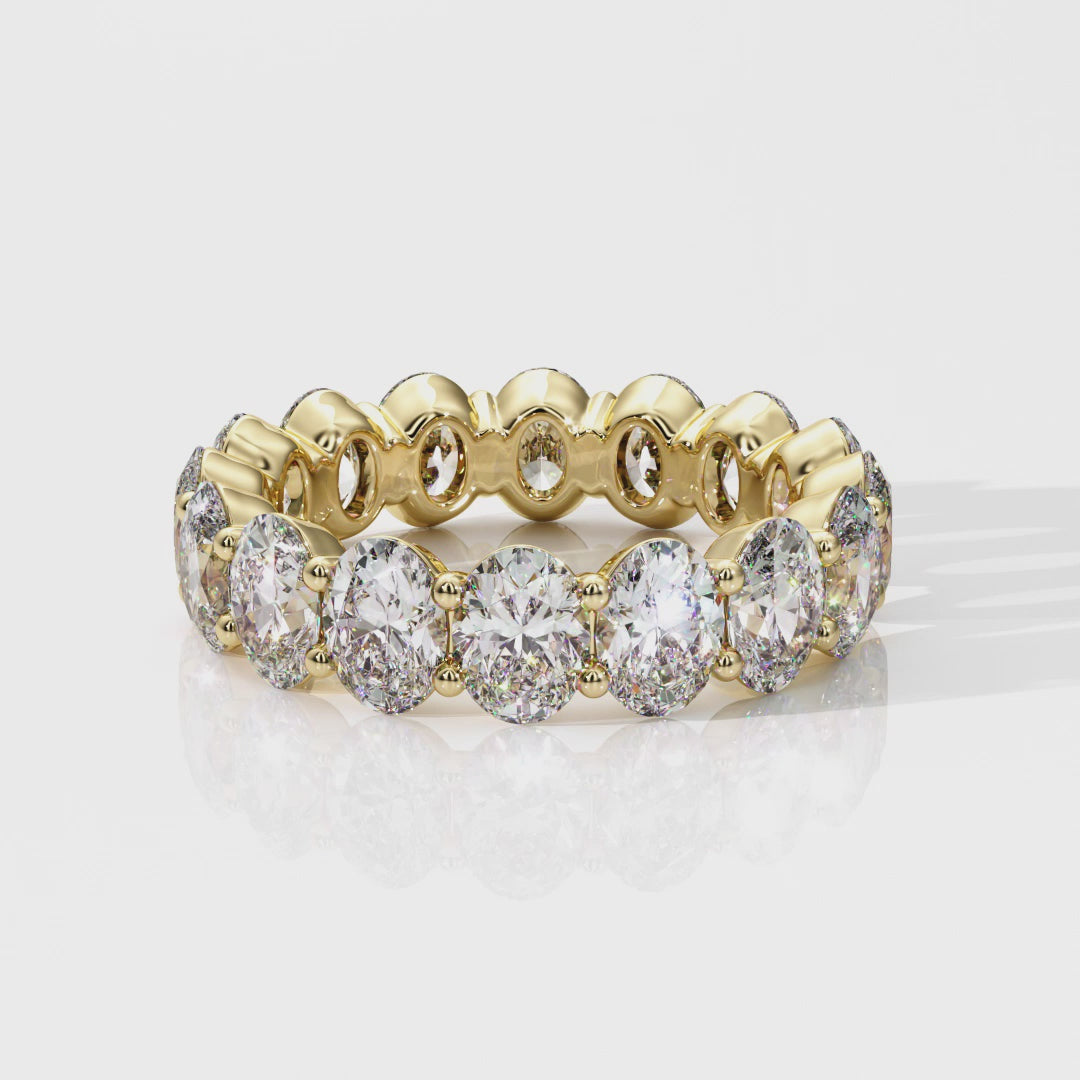Oval Diamond Eternity Wedding Band - B1122