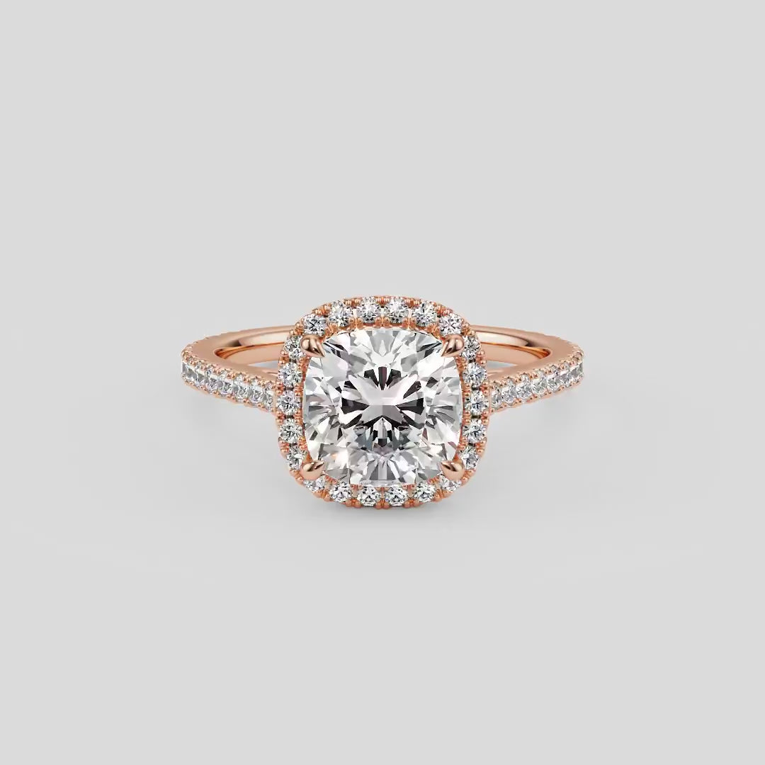 Royal Cushion Elegance Engagement Ring - R1204