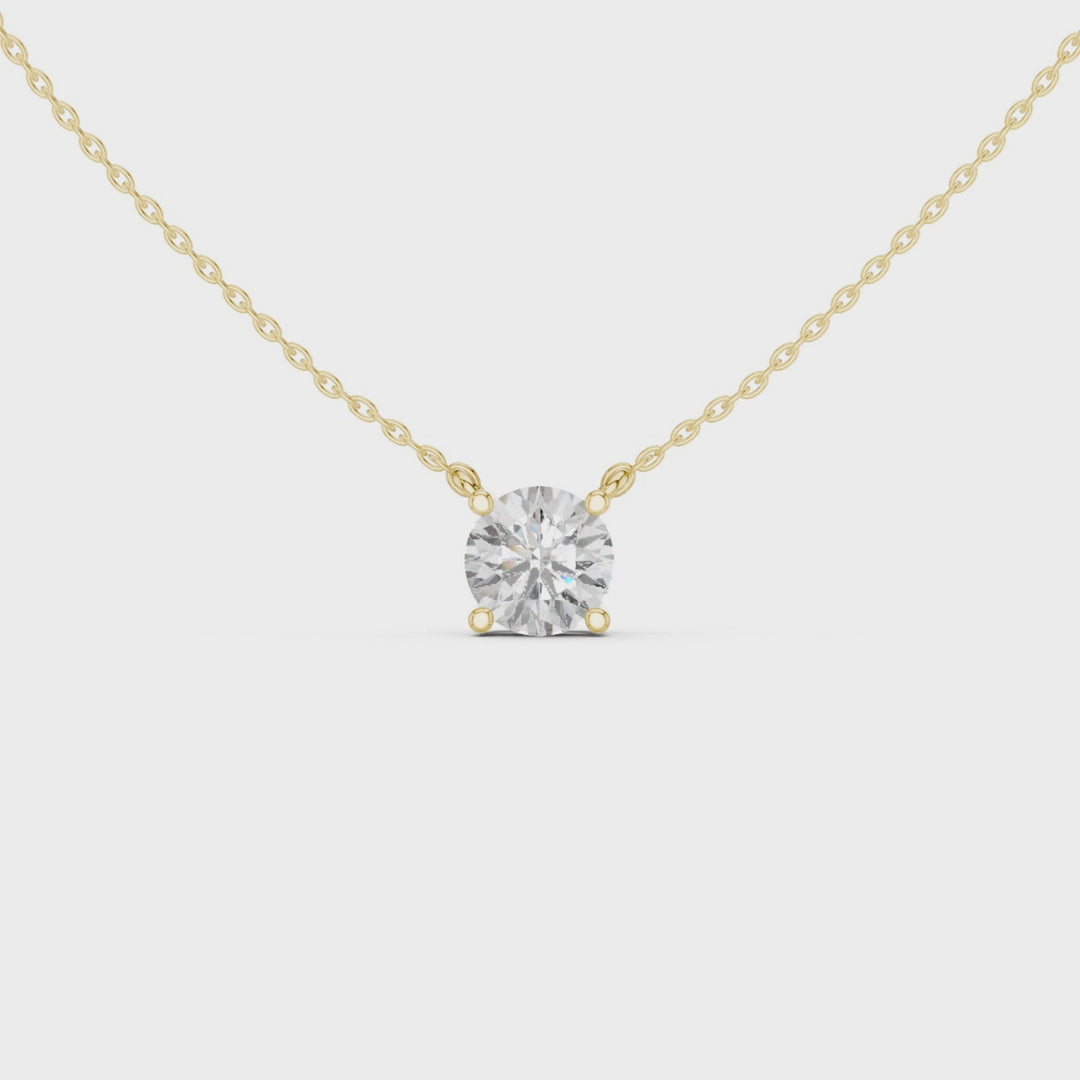 Round Cut Diamond Solitaire Pendant – P1134RD
