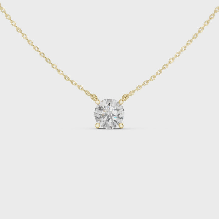 Round Cut Diamond Solitaire Pendant – P1134RD