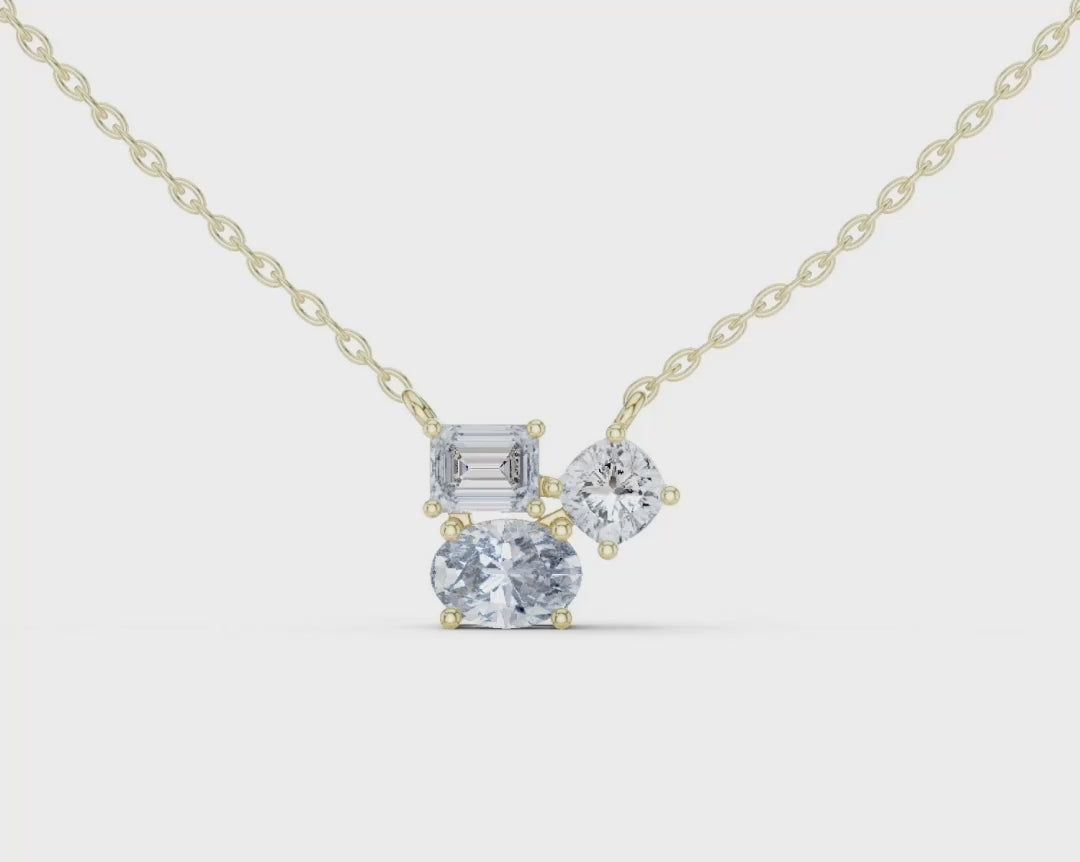 Mixed Shape 1.46 ctw Diamond Necklace - P1124