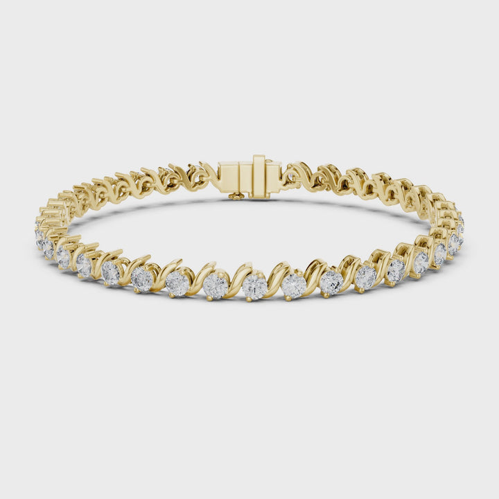 Diamond Twist 3.6 ctw Tennis Bracelet - BC114