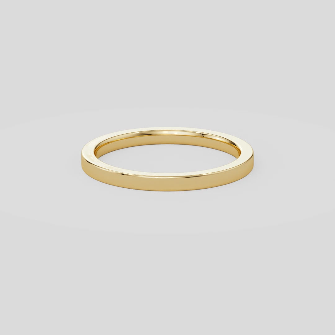 True Love Flat Wedding Band - B1009