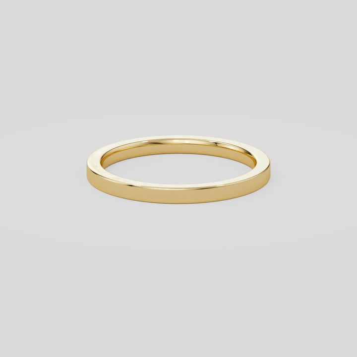 True Love Flat Wedding Band - B1009