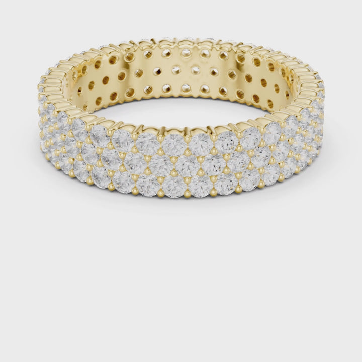 Multi-Row Round 1.94 ctw Diamond Eternity Band - B1147