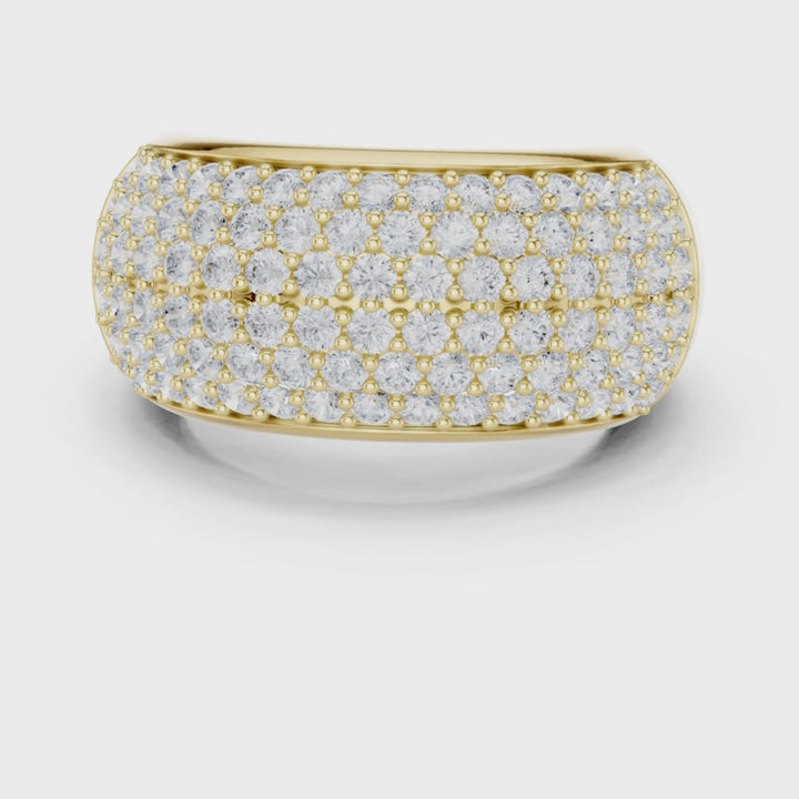 Wide Dome 1.7 ctw Diamond Band - B1159