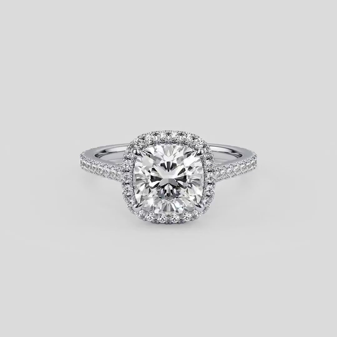 Royal Cushion Elegance Engagement Ring - R1204