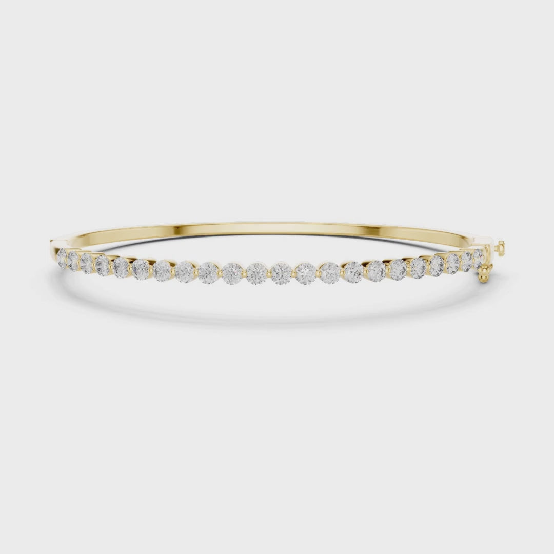 Round Diamond Bangle Bracelet - BC110