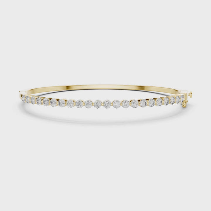 Round Diamond Bangle Bracelet - BC110