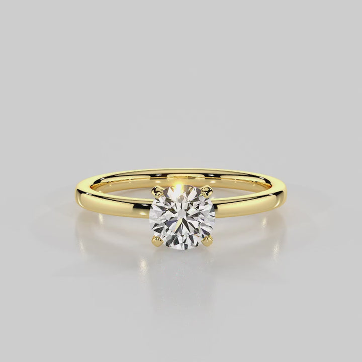 “Classic Dream” Solitaire Engagement Ring With Round Cut — R1003