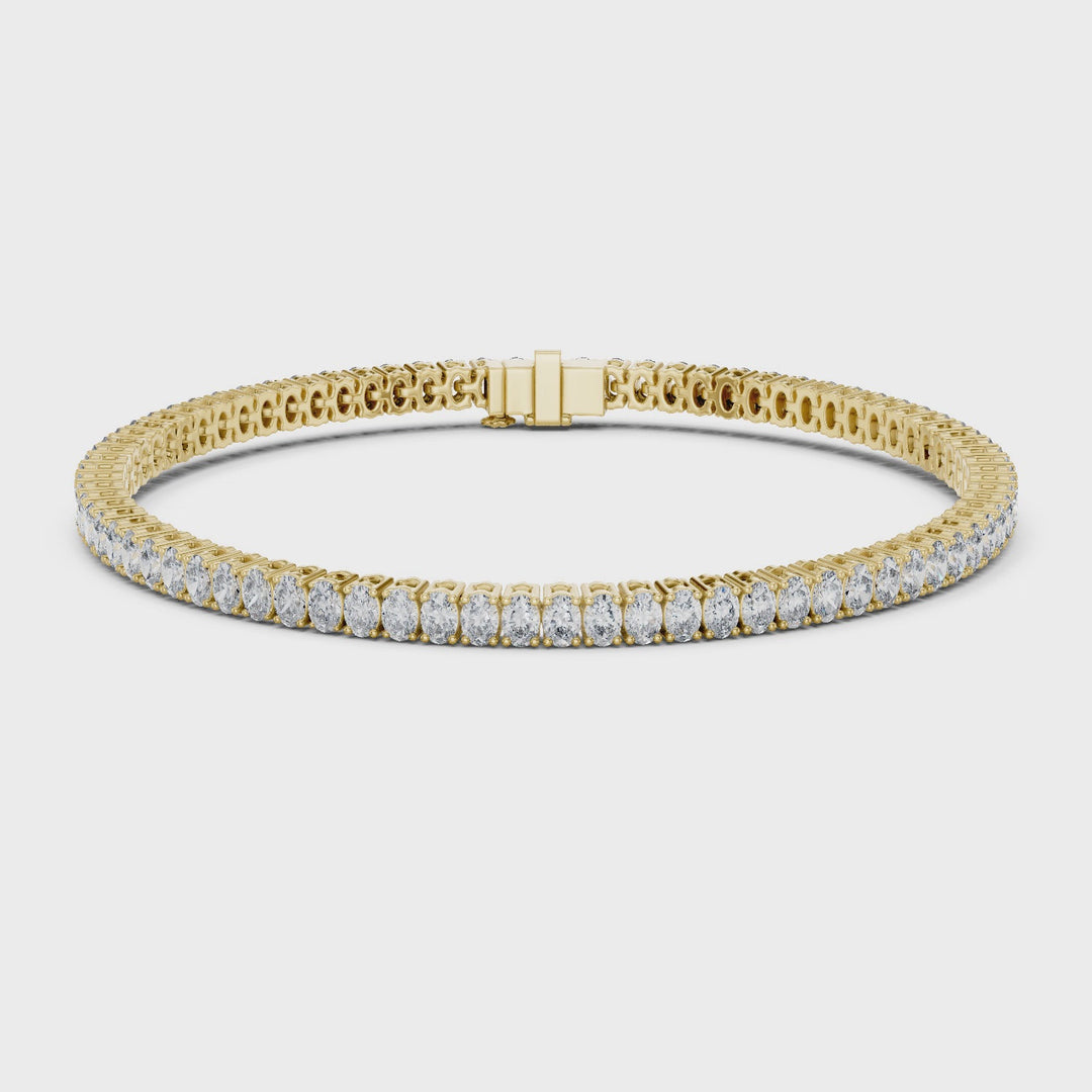 Oval Lab Diamond 11.85 ctw Tennis Bracelet - BC115