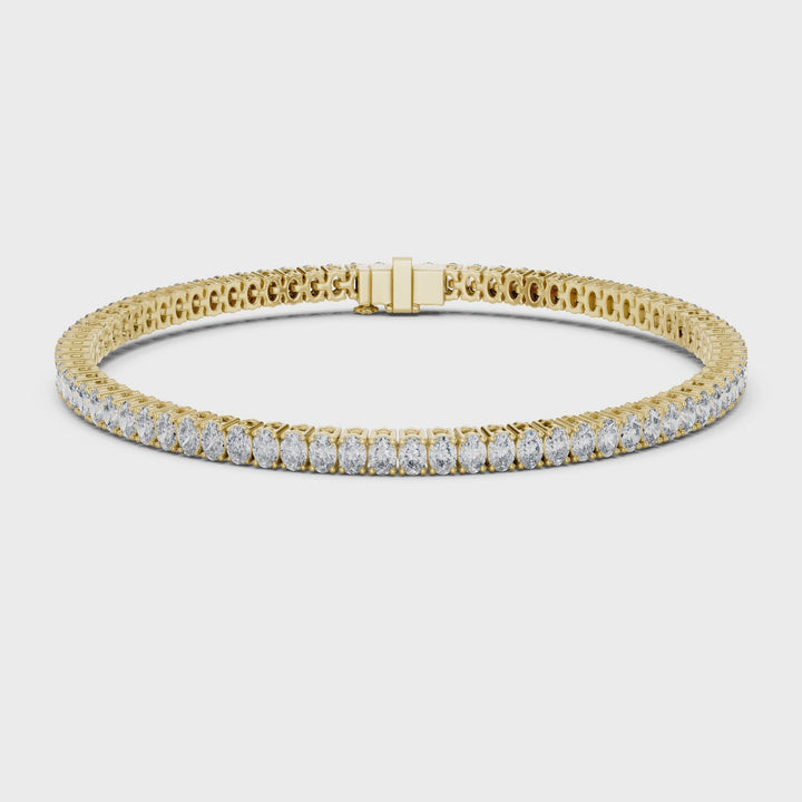 Oval Lab Diamond 11.85 ctw Tennis Bracelet - BC115