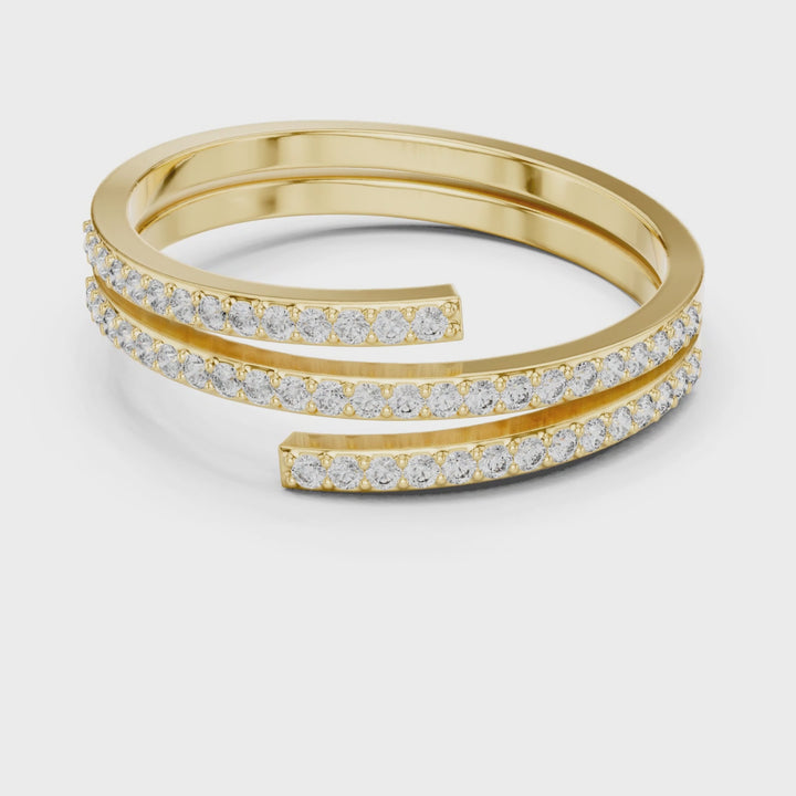 Spiral Wrap Diamond Band - B1148