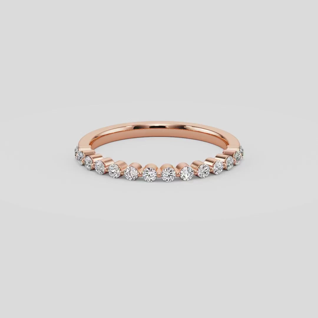 Forever Love Shared Prong Wedding Band - B1005