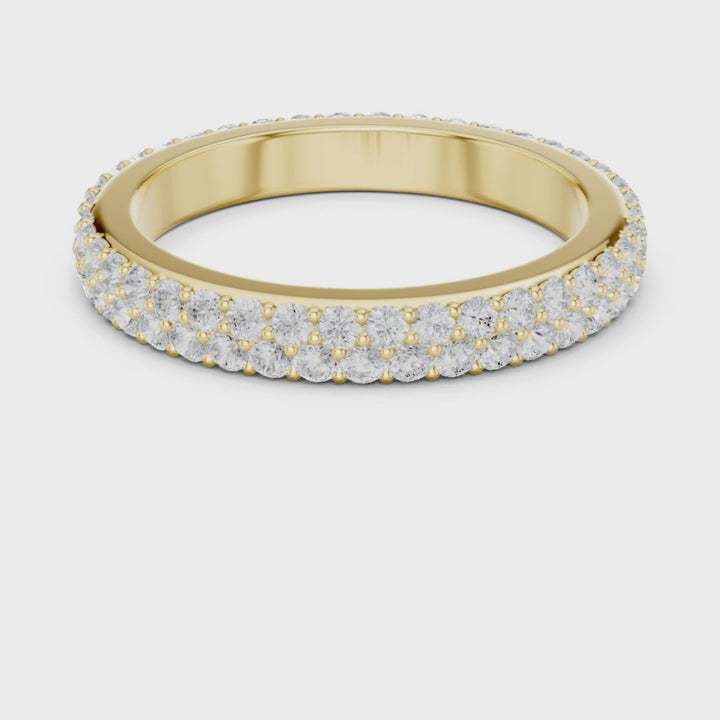 Double Row Round 1.2 ctw Diamond Eternity Band - B1182