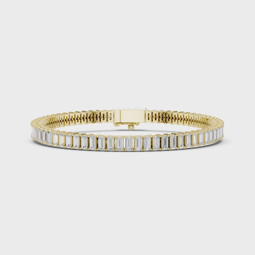 Classic Baguette 3.45 ctw Lab Diamond Tennis Bracelet - BC130