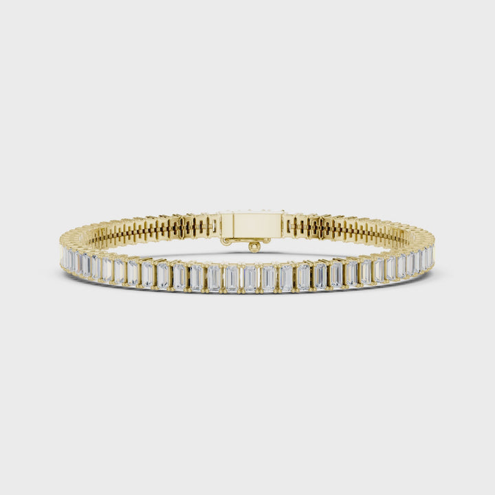 Classic Baguette 3.45 ctw Lab Diamond Tennis Bracelet - BC130