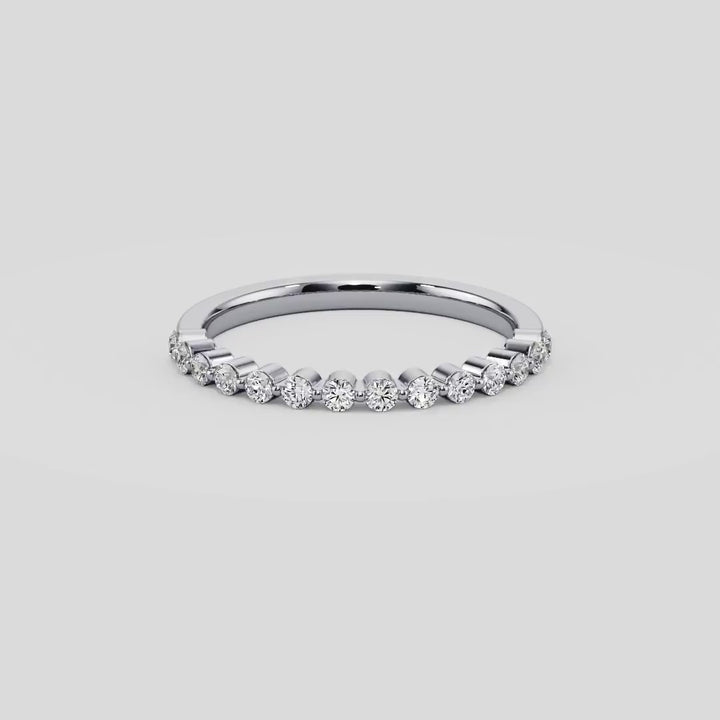 Forever Love Shared Prong Wedding Band - B1005